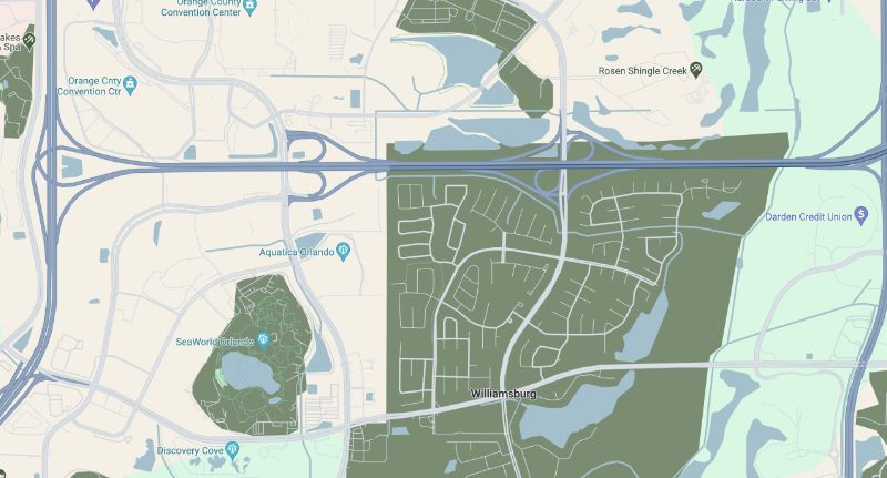 Rosen Shingle Creek golf map